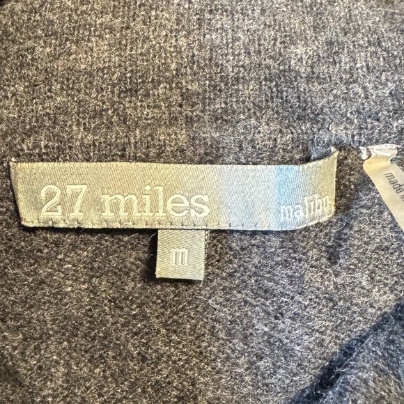 27 MILES MALIBU Cashmere Gray Cowl Neck Sweater - Picture 3 of 7